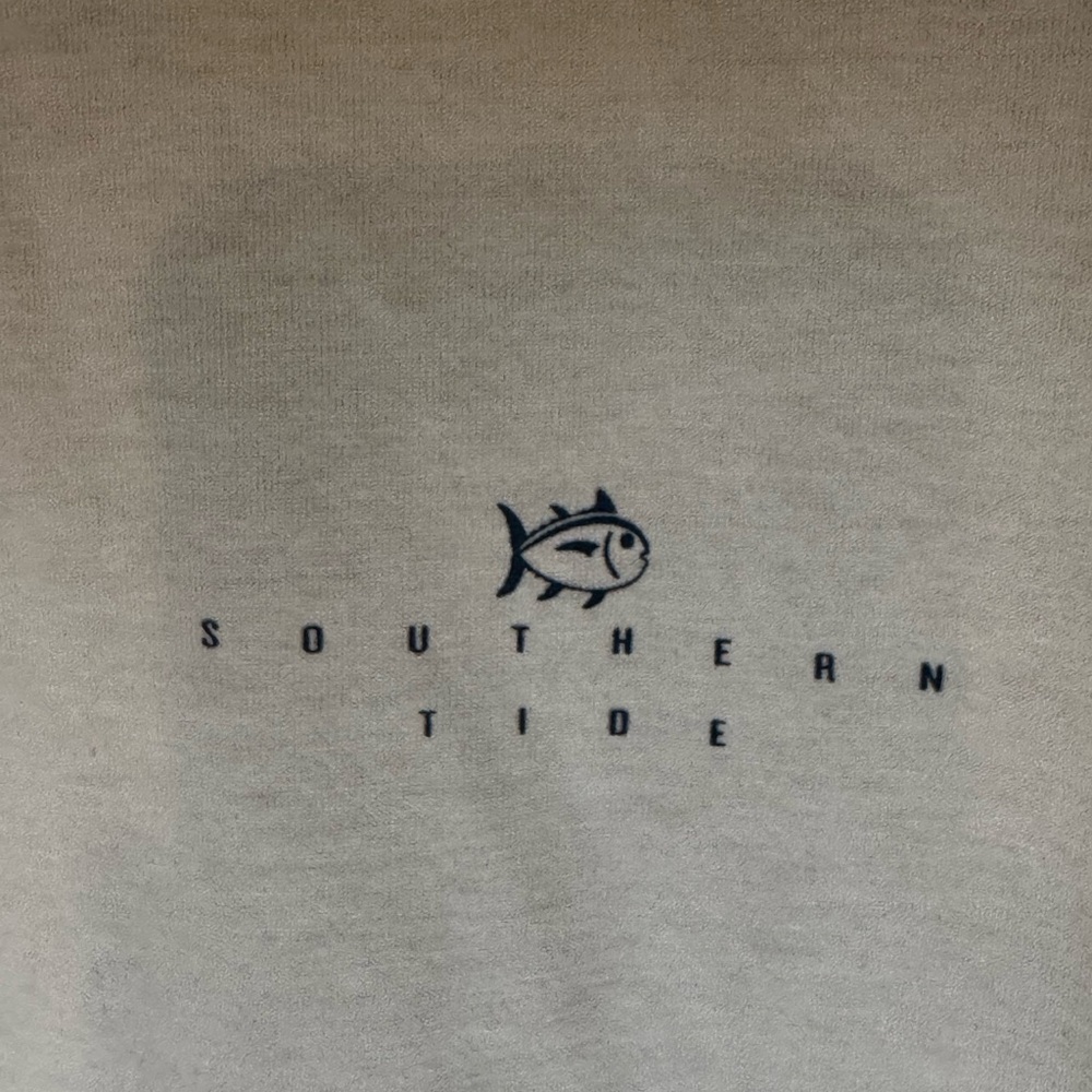 New Southern Tide Cream Long Sleeve Tee - Picture 2 of 7
